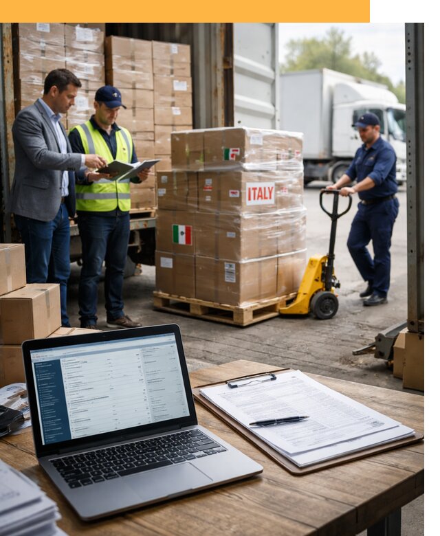 Доставка грузов из Италии: морские и авиаперевозки от 18356