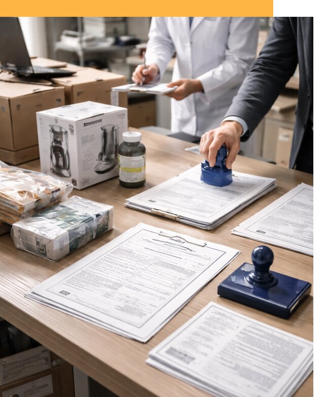 Сертификация импортных товаров от 12238 с таможенным сопровождением